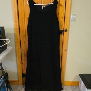 Women's Knit Dress Plus Size 2x Tacera Black Aztec design